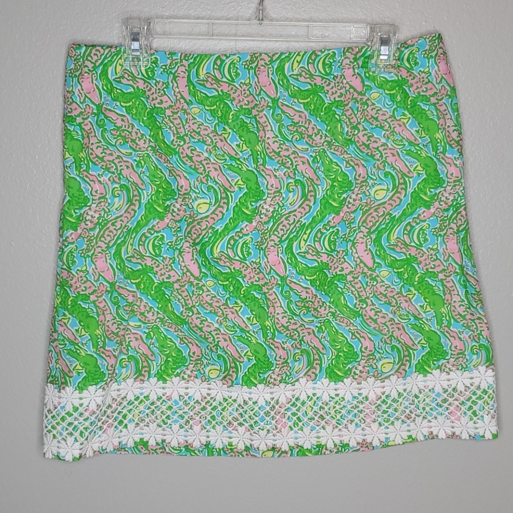 Lilly Pulitzer Chomp Chomp 10 skirt